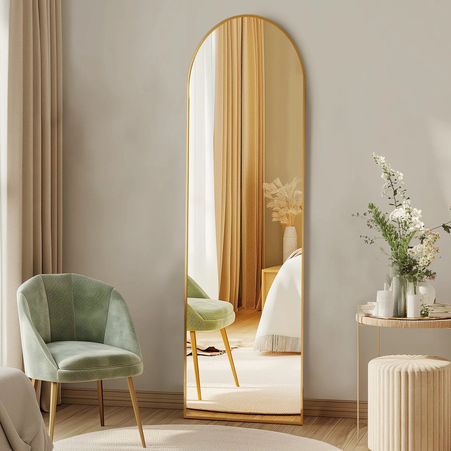 Wall Mirror 59"x16" Standing Hanging or Wall-Mounted Mirror