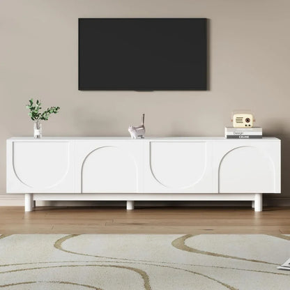70" Wood TV Stand with 2 Storage Cabinets
