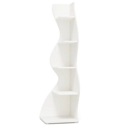 Corner bookShelf, 5-Tier Stylish Corner Bookcase