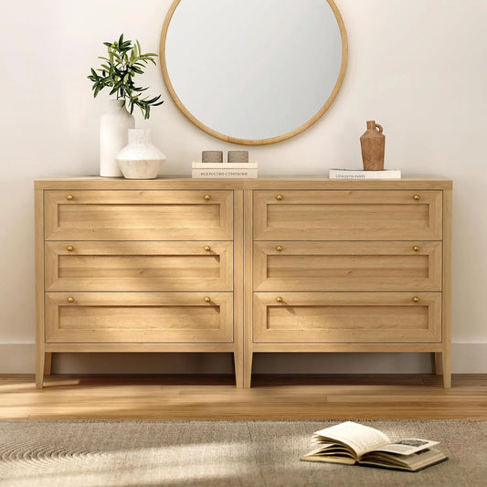 3 Drawer Dresser Set of 2, Modern Chest of Drawers