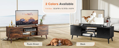 Fireplace TV Stand For Up To 60 Inch with Shelf 2 Storage