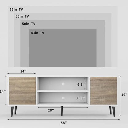TV Stand for 65 Inch TV with Storage