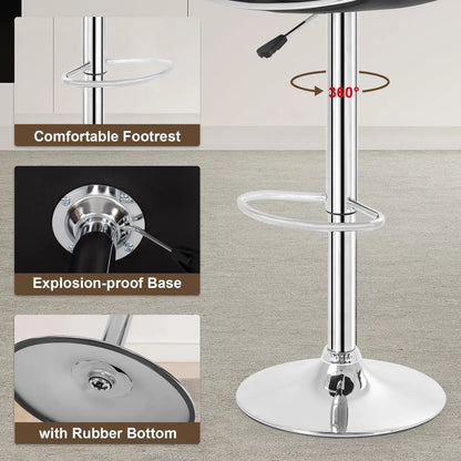 Bar Stools Set of 2, Counter Height Adjustable Bar Stools