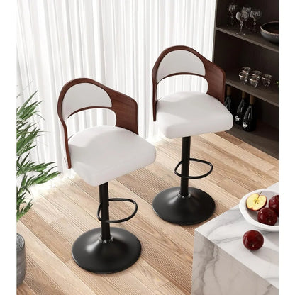 Swivel Bar Stools Set of 3 Seat Adjustable Height