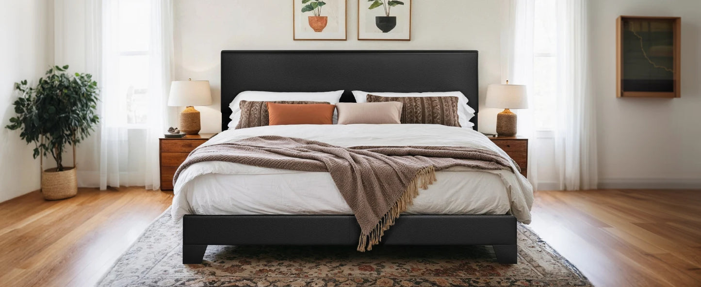 Full - Queen - King Bed Frame with Adjustable Headboard