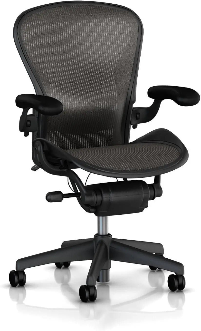 Office Chair-Stainless Steel, Fully Adjustable Arms-lumbar