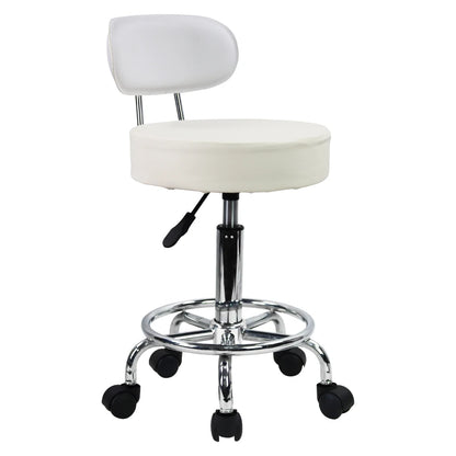 PU Leather Rolling Stool chair with Height Adjustable