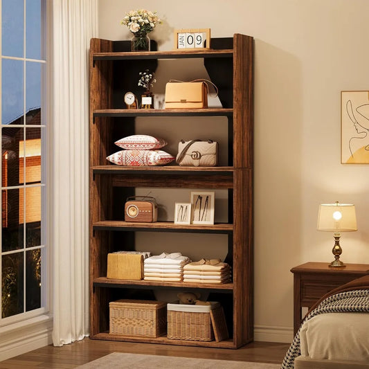 6-Tier Bookcase,  Open Display Bookshelve
