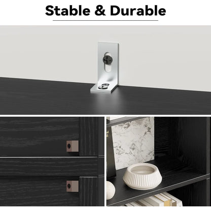 Tall Bookshelf, Bookcase with storage