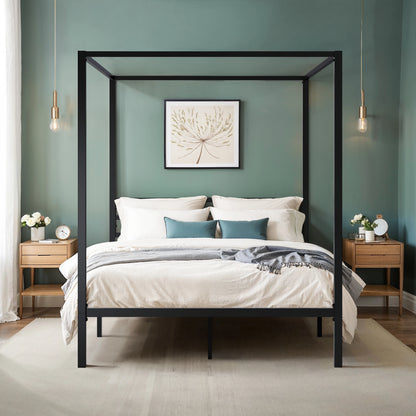 Canopy Bed Frame, Easy Assembly - Queen & Full Sizes