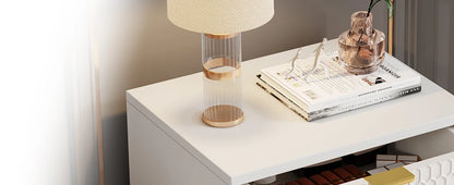 Tribesigns Modern Nightstand, 65.5 cm Tall Bedside Table with 3 Drawers, Contemporary End Side Table with Storage