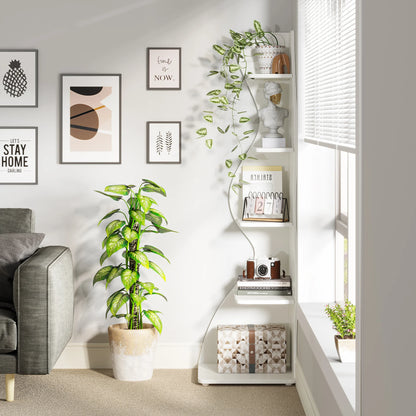 Corner bookShelf, 5-Tier Stylish Corner Bookcase