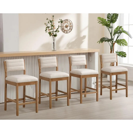 Bar Stools Set of 4  Counter Stools with Backs