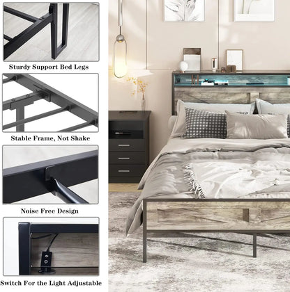 Queen/Full/Twing and King size Bed Frame with Storage