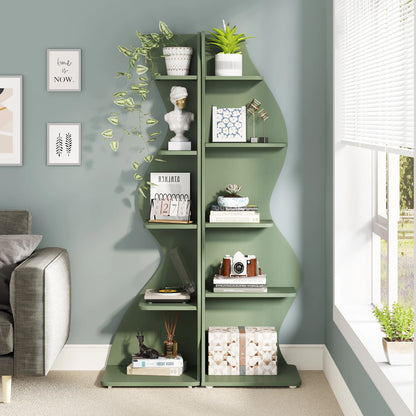 Corner bookShelf, 5-Tier Stylish Corner Bookcase